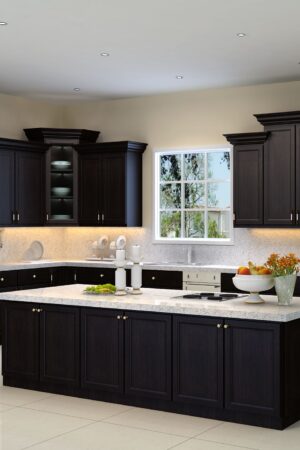Modern Kitchen Cabinets with Central Island Table
