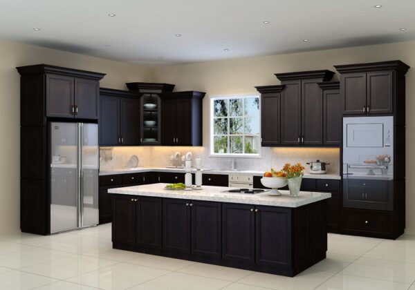 Modern Kitchen Cabinets with Central Island Table