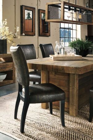 Dining Table Set with 6 Chairs and Luxury Kitchen Cabinet