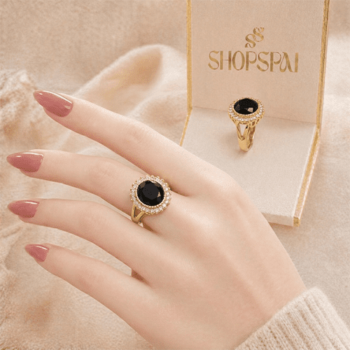 Gold Plated Crystal Stone Ring
